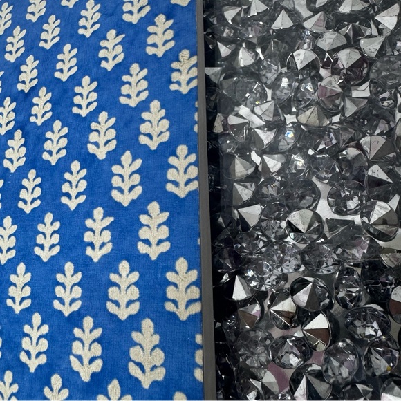 Notebook notes boho luxury planner daily write Blue and White Patterned Notebook - Picture 5 of 6